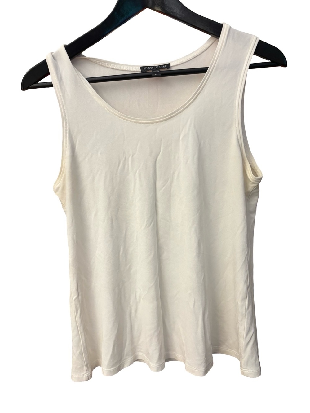Eileen Fisher Ivory Scoop Neck Tank